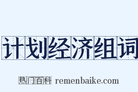 计划经济组词是什么意思的图片